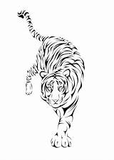 Tiger Tattoo Tribal Tattoos Stencil Outline Drawing Small Stencils Outlines Designs Drawings Tatoo Body Face Visit Walking Silhouette Deviantart Choose sketch template