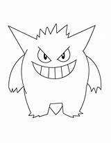 Pokemon Gengar Coloring Pages Haunter Color Print Kids Hunter Sheets Gastly Template sketch template