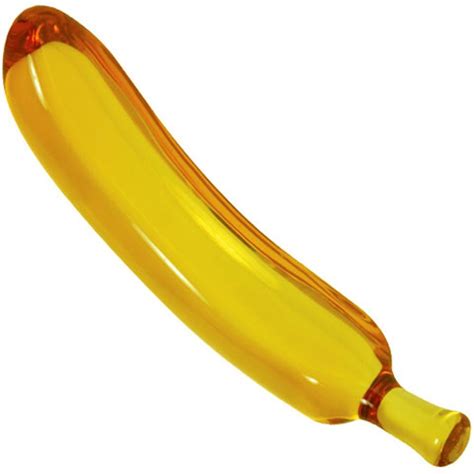 5 5 Banana G Spot Glass Dildo With Storage Bag In Dildos From Beauty