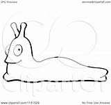 Slug Clipart Coloring Cartoon Pages Vector Sea Outlined Thoman Cory Template Clip Snail Use sketch template