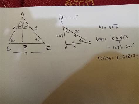 panjang sisi segitiga diketahui keliling segitiga sama sisi abc