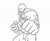 Fighter Zangief Ken sketch template