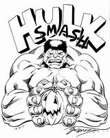 Hulk Superhero sketch template