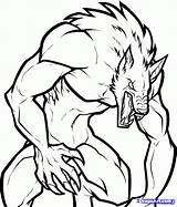 Werewolf Sketch Silhouettes Chibi sketch template