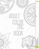 Cover Coloring Book Mandala Adult Vertical Illustration Vector Written Text Hand Arabic Preview sketch template