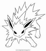 Jolteon Coloring Pages Pokemon Template Getcolorings Printable Print Color Comments sketch template