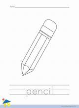 Pencil Worksheet Coloring Worksheets Stationery sketch template
