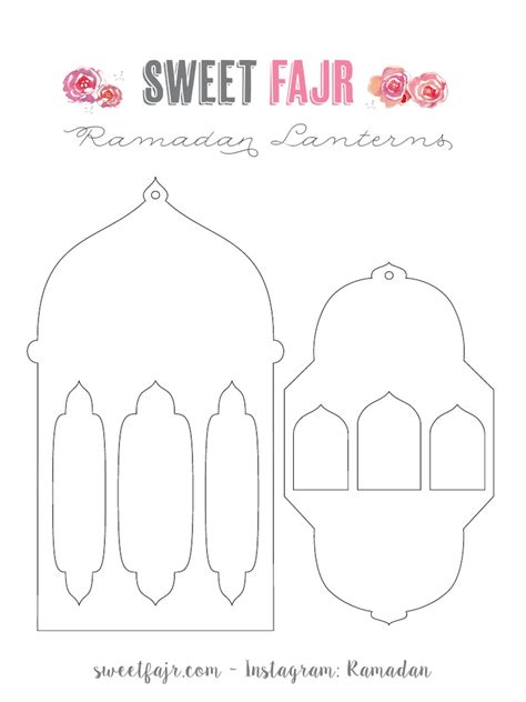 printable ramadan lantern template printable word searches