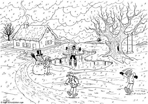 winter scene coloring pages sketch book coloring tutorial