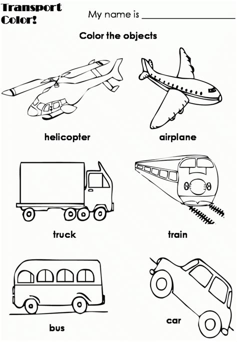 coloring page  means  transportation coloring page