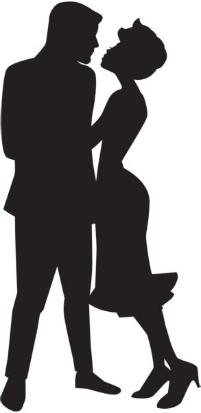 Couple In Love Silhouette Png Clip Art Sagome