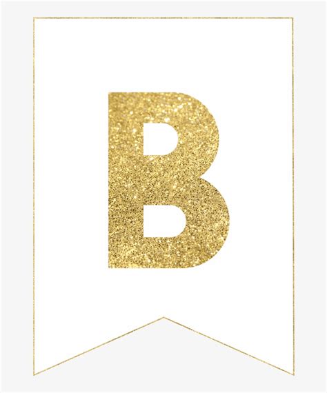 gold  printable banner letters paper trail design gold