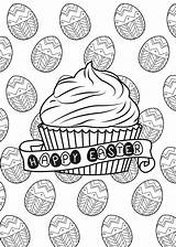Paques Pasqua Colorear Adulti Adulte Erwachsene Oeufs Malbuch Fur Cupcake Ostern Justcolor Alto Traditionnal sketch template