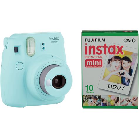 fujifilm instax mini  instant camera bundle ice blue