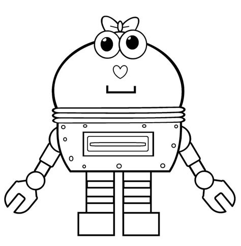 cute robot coloring page  printable coloring pages  kids