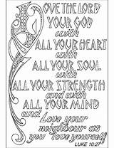 Coloring Pages Scripture Bible Adult Printable Luke Sheets Acts Abda Quotes God Greatest Verse Lord Religious Verses Publishing Heart Commandments sketch template