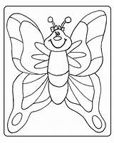 Coloring Butterfly Spring Pages Printable Print Preschool Kids Butterflies Theme Kindergarten Printables Size Color Sheets Easy Clipart Monarch Children Sheet sketch template