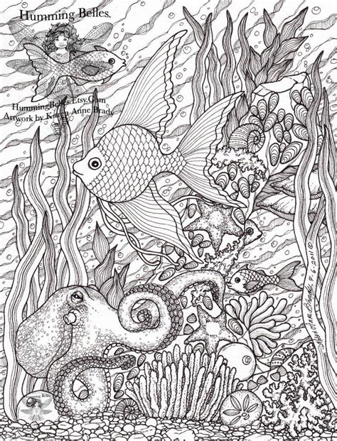 challenging   sea coloring pages  adults enjoy