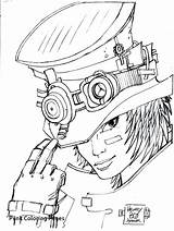 Pages Coloring Punk Getcolorings Steampunk Gears sketch template