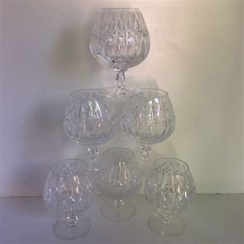 Vintage Heavy Cut Crystal Brandy Snifter Glasses Set Of 6 Chairish