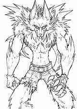 Werewolf Werewolves Goosebumps Coloring4free Wolf 1019 sketch template