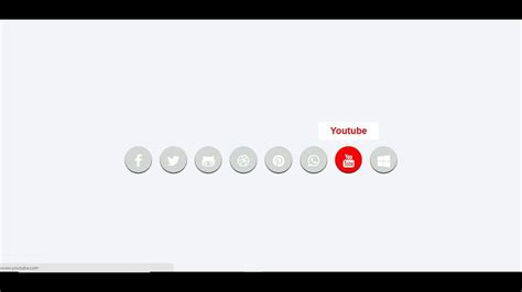 social icons  tooltip  bootstraphtmlcss youtube