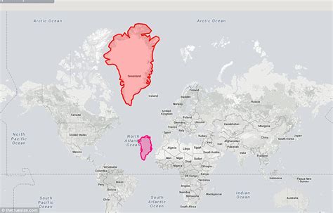 true size website shows   large countries  compared