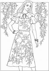 Coloring Books Dover Publications 1970s Welcome Fashions Fabulous Ch Doverpublications Choose Board sketch template