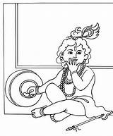 Krishna Janmashtami Kids Pages Coloring Printable Shri Colouring Drawing Easy Sketches Festival Festivals Bal Painting Simple Happy Drawings Choose Board sketch template
