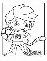 Cup Coloring Mascot Pages 2010 Zakumi Africa South Soccer Color Printables Kids Ball Activities Library Clipart Woojr sketch template