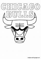 Bulls Chicago Coloring Pages Nba sketch template