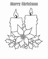 Coloring Candles Christmas Pages Procoloring sketch template