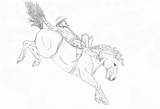 Bronc Rider Lauren sketch template