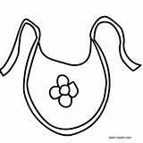 Clipart Baby Shower Bib Clip Neutral Bibs sketch template