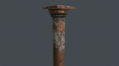 3d Model Old Stone Pillar Vr Ar Low Poly Cgtrader
