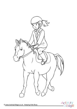 girl riding horse drawing  getdrawings