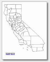 California Printable County Map Maps Blank Outline State Cities Unlabeled sketch template