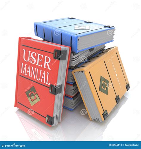 user manual books stock  image