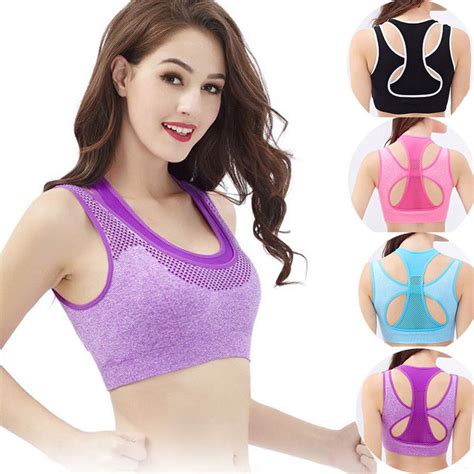crop top sports bra women fitness gym seamless bra sports shockproof