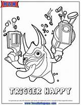 Coloring Pages Skylanders Adventure Happy Trigger Spyros Skylander Quotes Book Colouring Books Kids Color Happiness Sonic Boom Series1 Air Printables sketch template