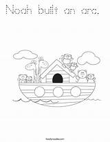 Coloring Noah Built Arc Ark Noahs California Usa sketch template