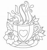 Coloring Teacup Tea Pdf Print sketch template