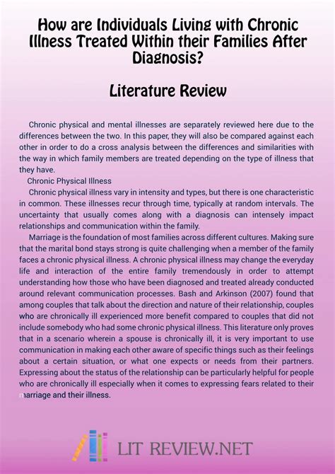 literature review sample  lit review samples issuu