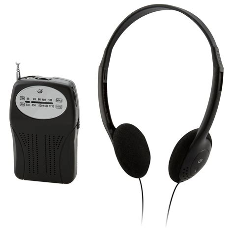 gpx portable amfm radio  headphones rb  home depot
