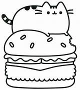Pusheen Hamburger Coloring Pages Printable Categories Cat sketch template