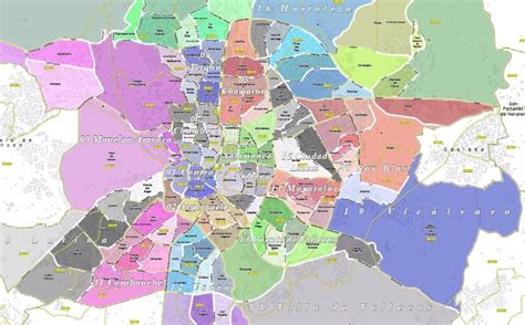 nuevo plano callejero actualiza los distritos  barrios de madrid