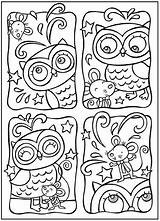 Coloring Pages Colouring Kids Owl Sheets Color Adult Random Printable Dover Para Books Publications Book Printables Drawing Doodle A4 Doverpublications sketch template