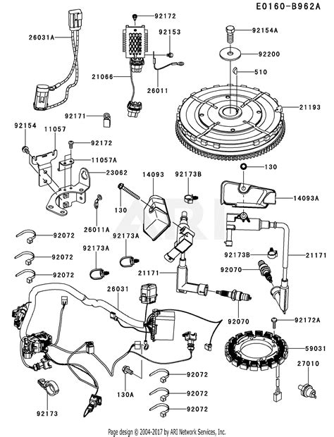 kawasaki fxv   stroke engine fxv parts diagram  electric equipment