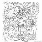 Bandicoot Crash Arrested Coco Xcolorings sketch template