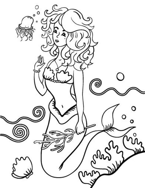 printable mermaid coloring page     http